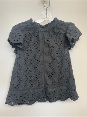 Bailey 44 Black Eyelet Puff Sleeve Blouse